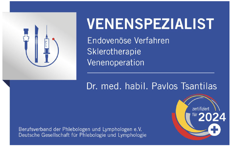2024 Zertifikat Venenspezialist Dr. med. habil. Pavlos Tsantilas